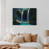 Sacred Waters Dance Between Cliffs