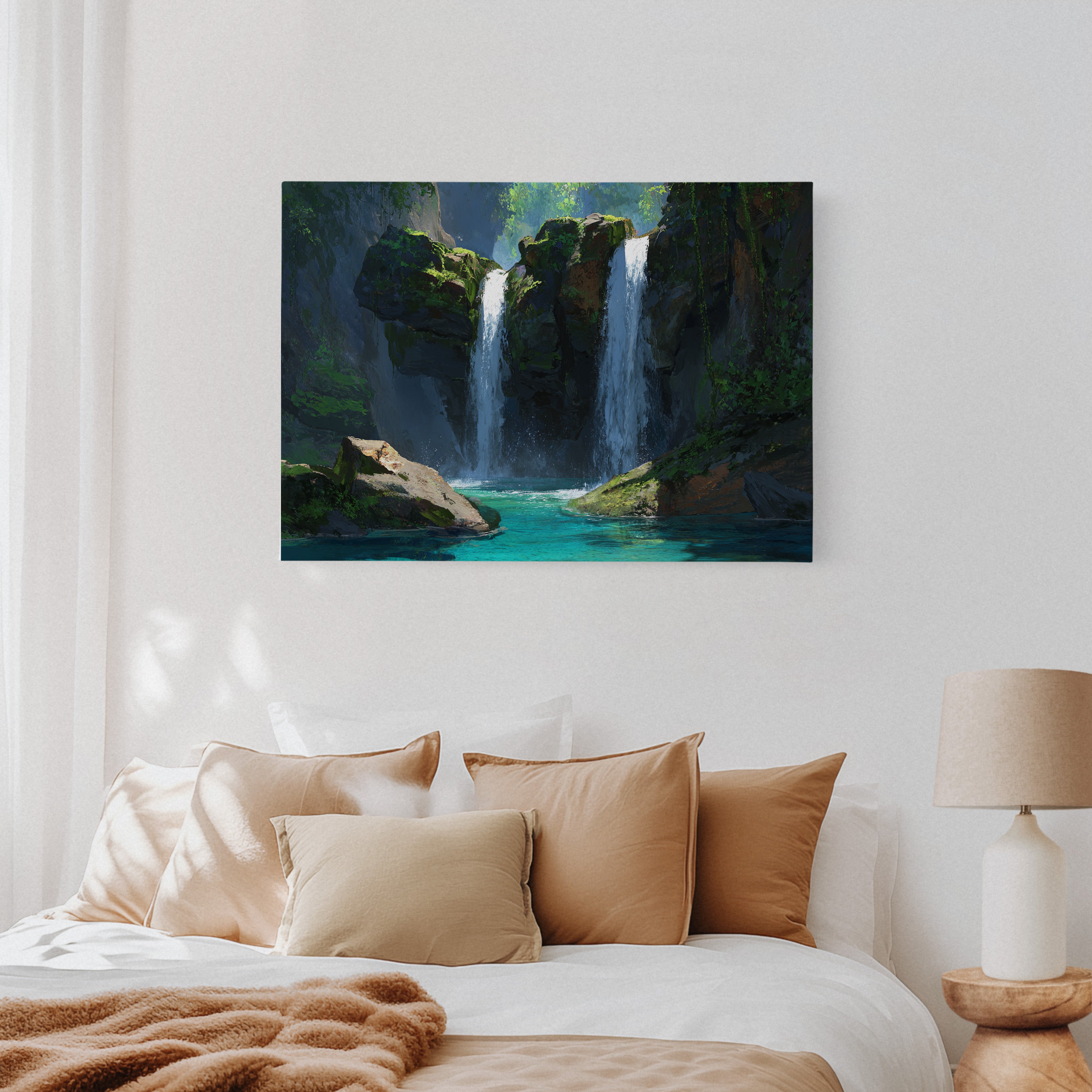 Sacred Waters Dance Between Cliffs