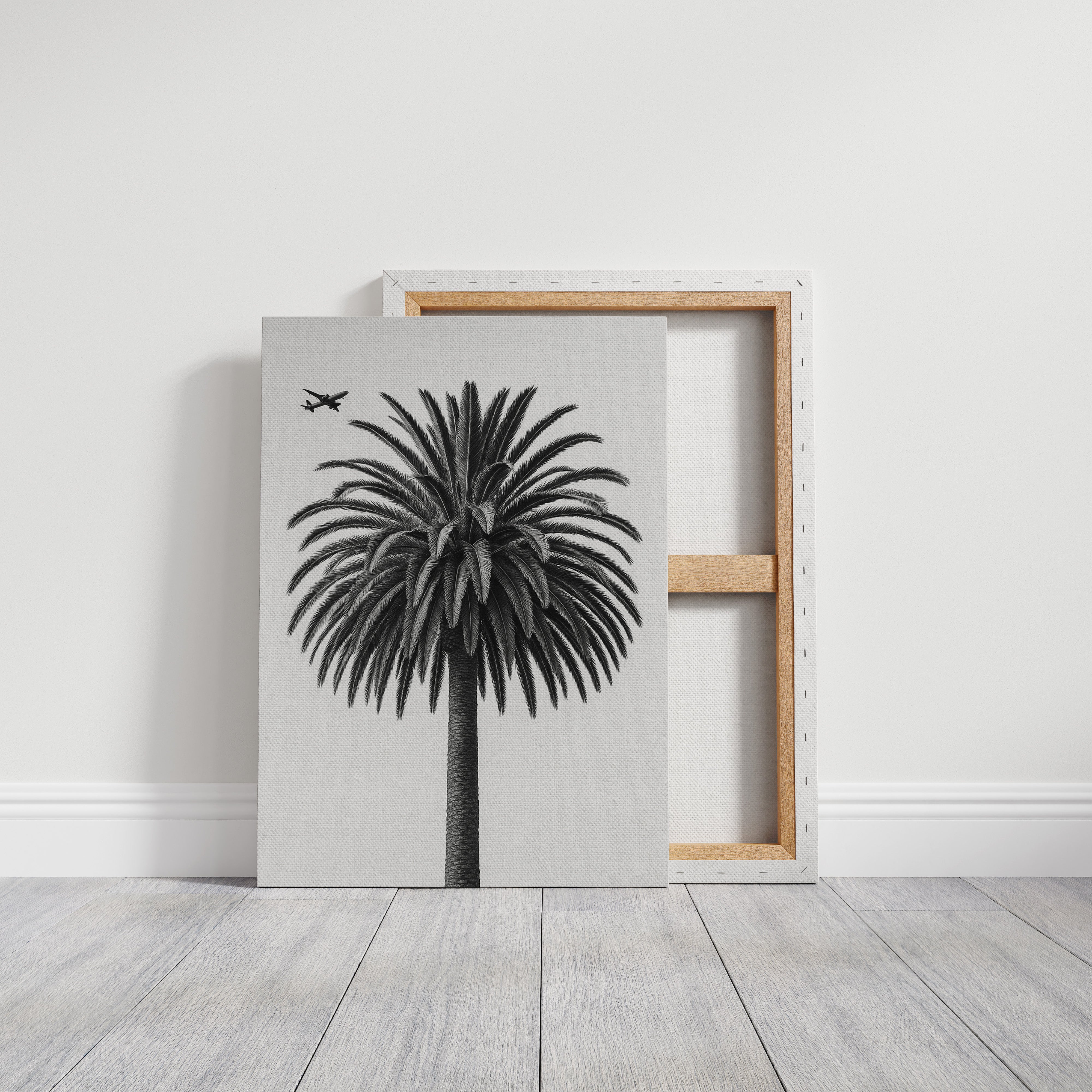 Palm Crown and Passing Plane