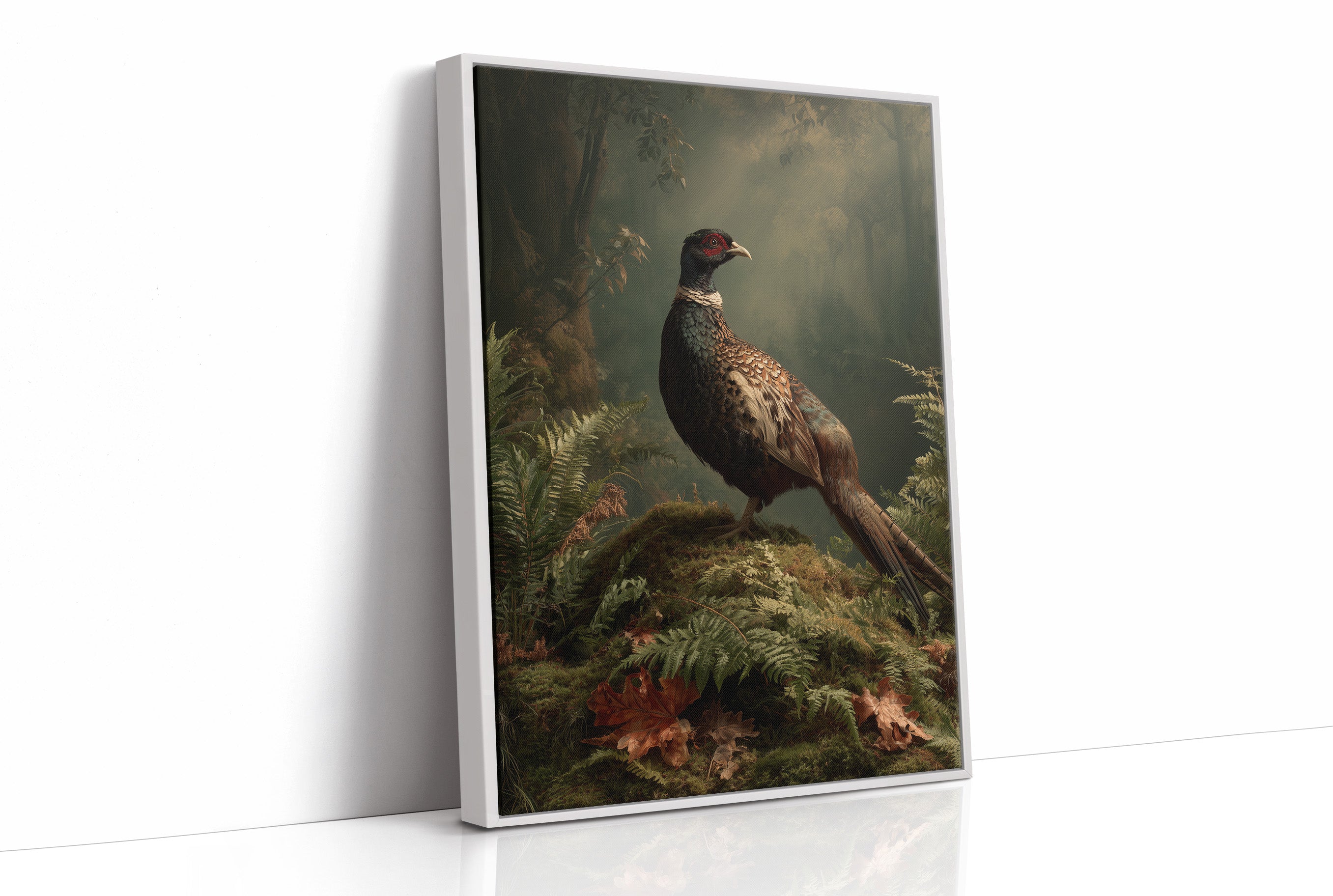 Noble Pheasant Among Forest Ferns