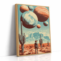 Cowboy Under a Sky of Alien Moons