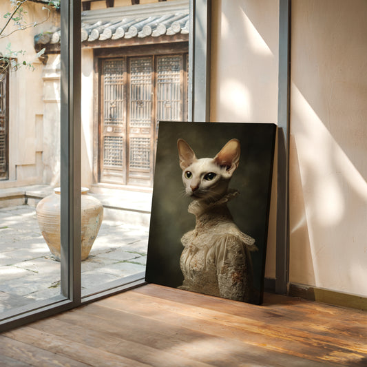 Regal Feline in Vintage Attire