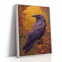 Purple Sentinel Against Autumn Moon