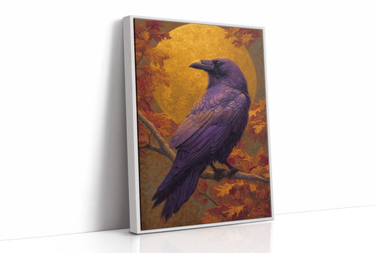 Purple Sentinel Against Autumn Moon