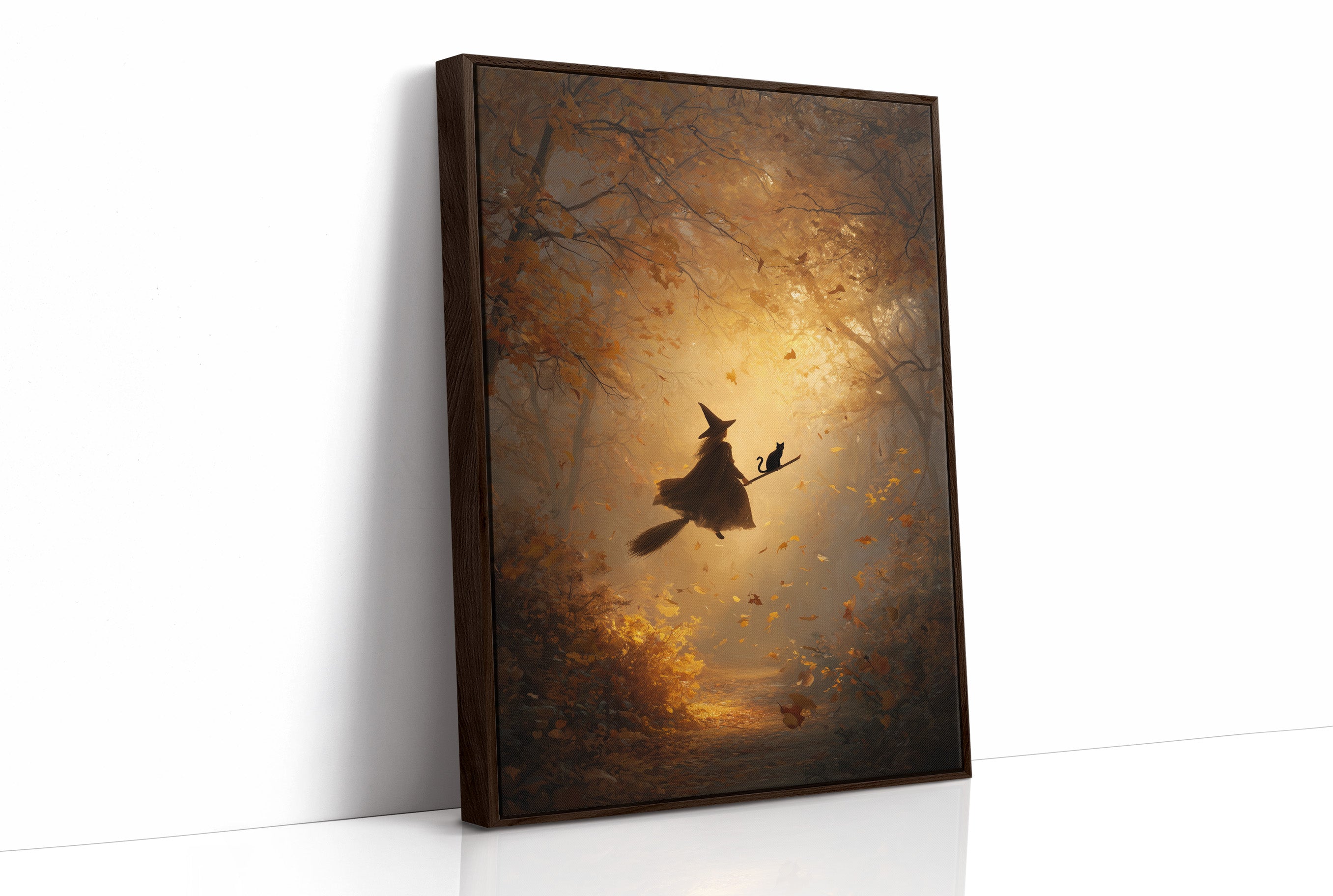 Autumn Flight Through Golden Woods