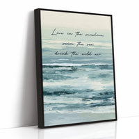 Live in the Sunshine — Seafoam Abstract Quote Print