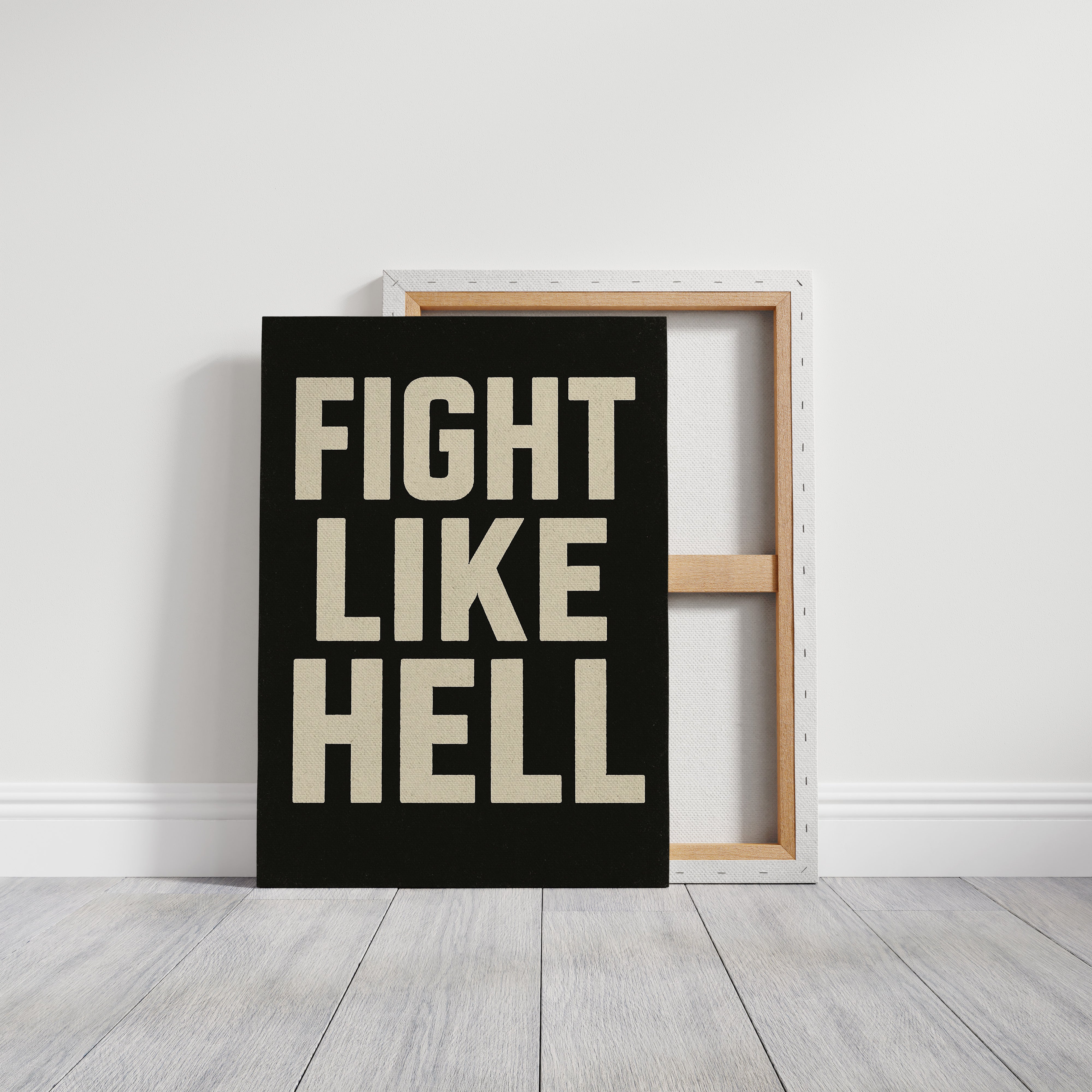 Fight Like Hell Gritty Bold Poster