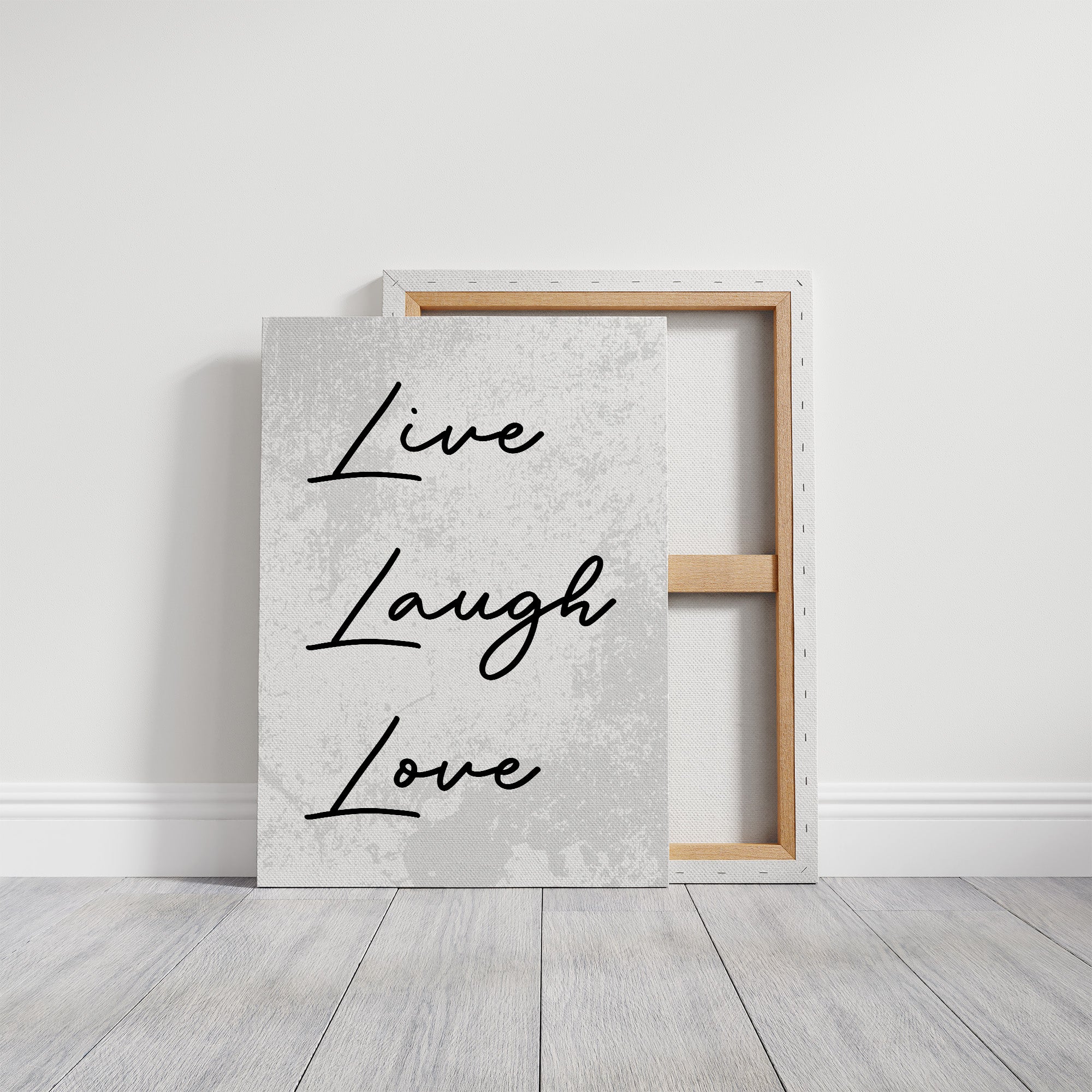 Live Laugh Love Minimalist Script Quote Print