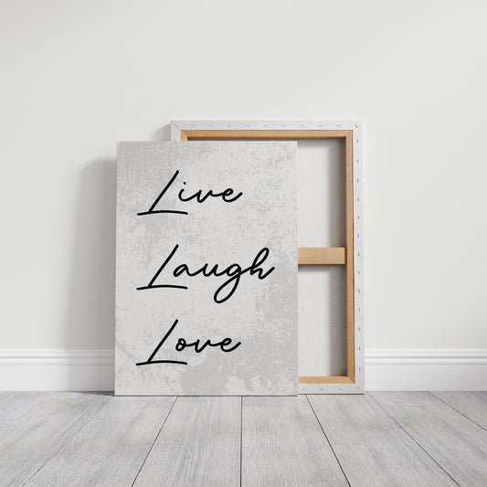 Live Laugh Love Minimalist Script Quote Print