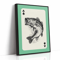 Ace of Bass — Clubs Playing Card Wildlife Print