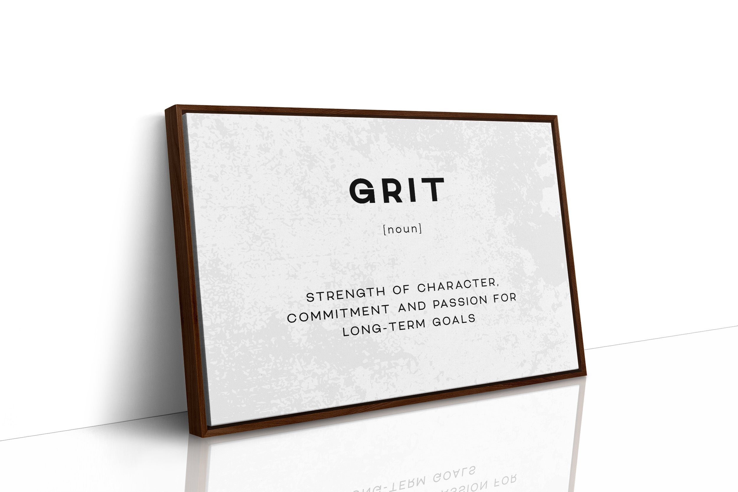Grit Definition Canvas Art | Bold Motivational Typography Print for Home Office, Gym or Entrepreneur Décor