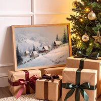 Snow Blankets Our Mountain Village Path