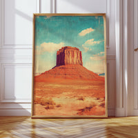 Monument Blaze: Butte Under Western Sky