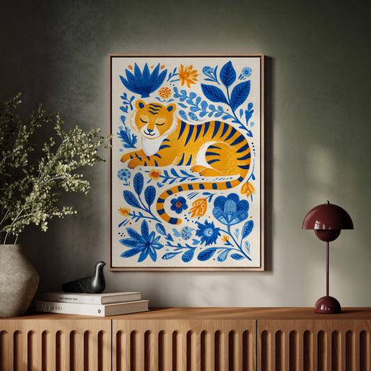 Amidst Flora, A Tiger Rests
