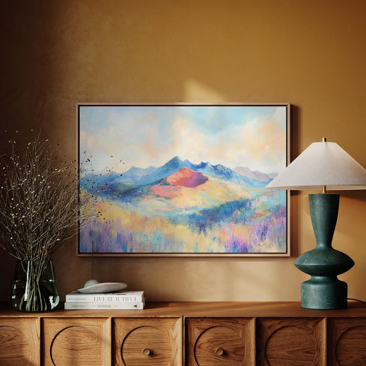Lavender Fields Meet Coral Mountains