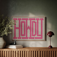 Howdy Pink Mosaic Western Greeting