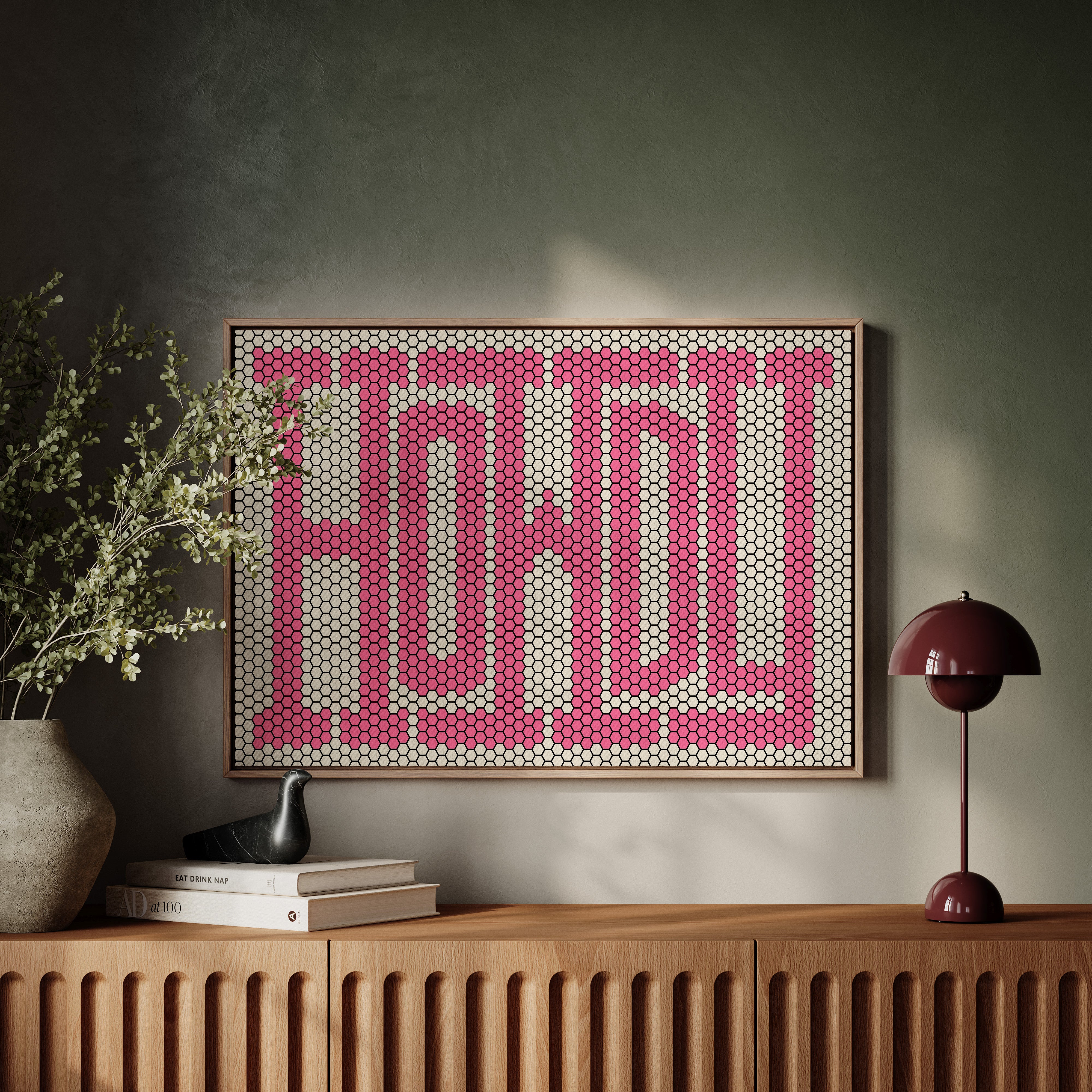 Howdy Pink Mosaic Western Greeting