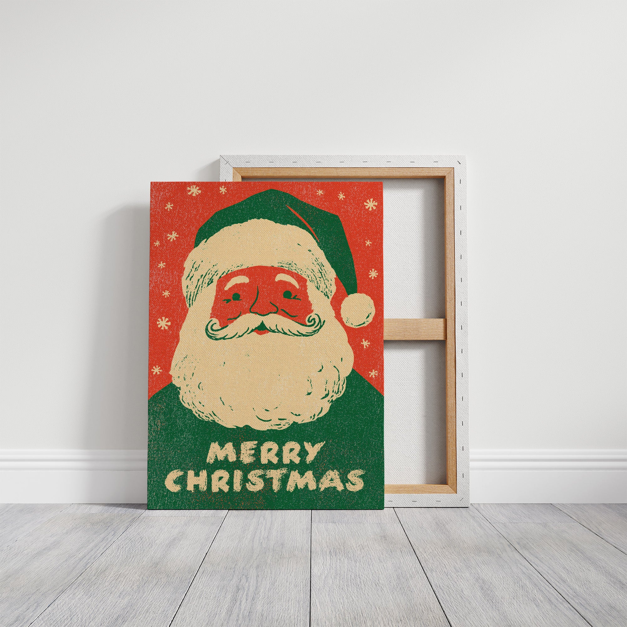 Merry Christmas Vintage Woodcut