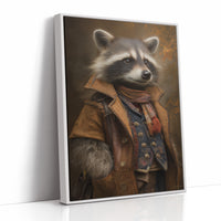 Noble Raccoon In Vintage Attire