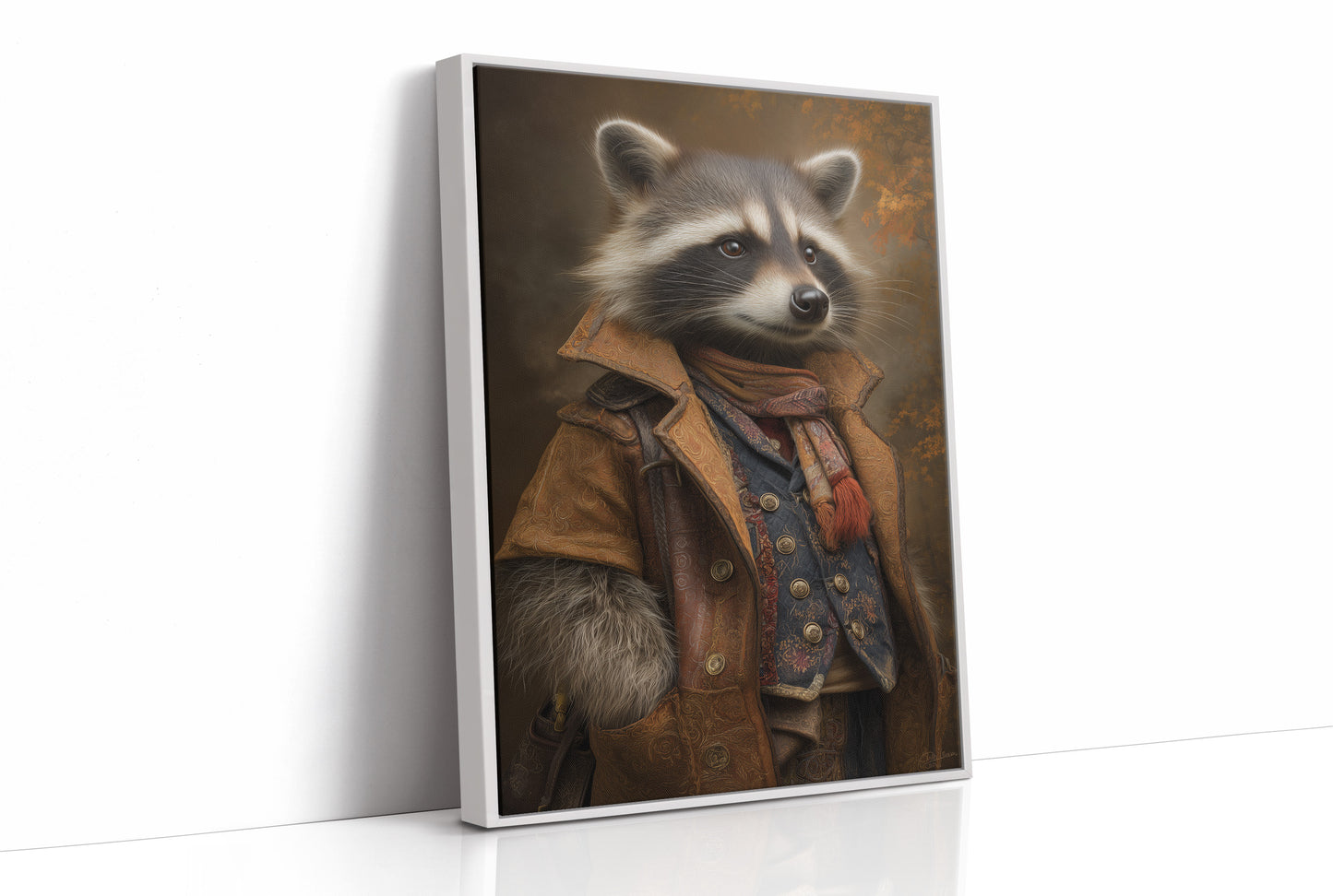 Noble Raccoon In Vintage Attire