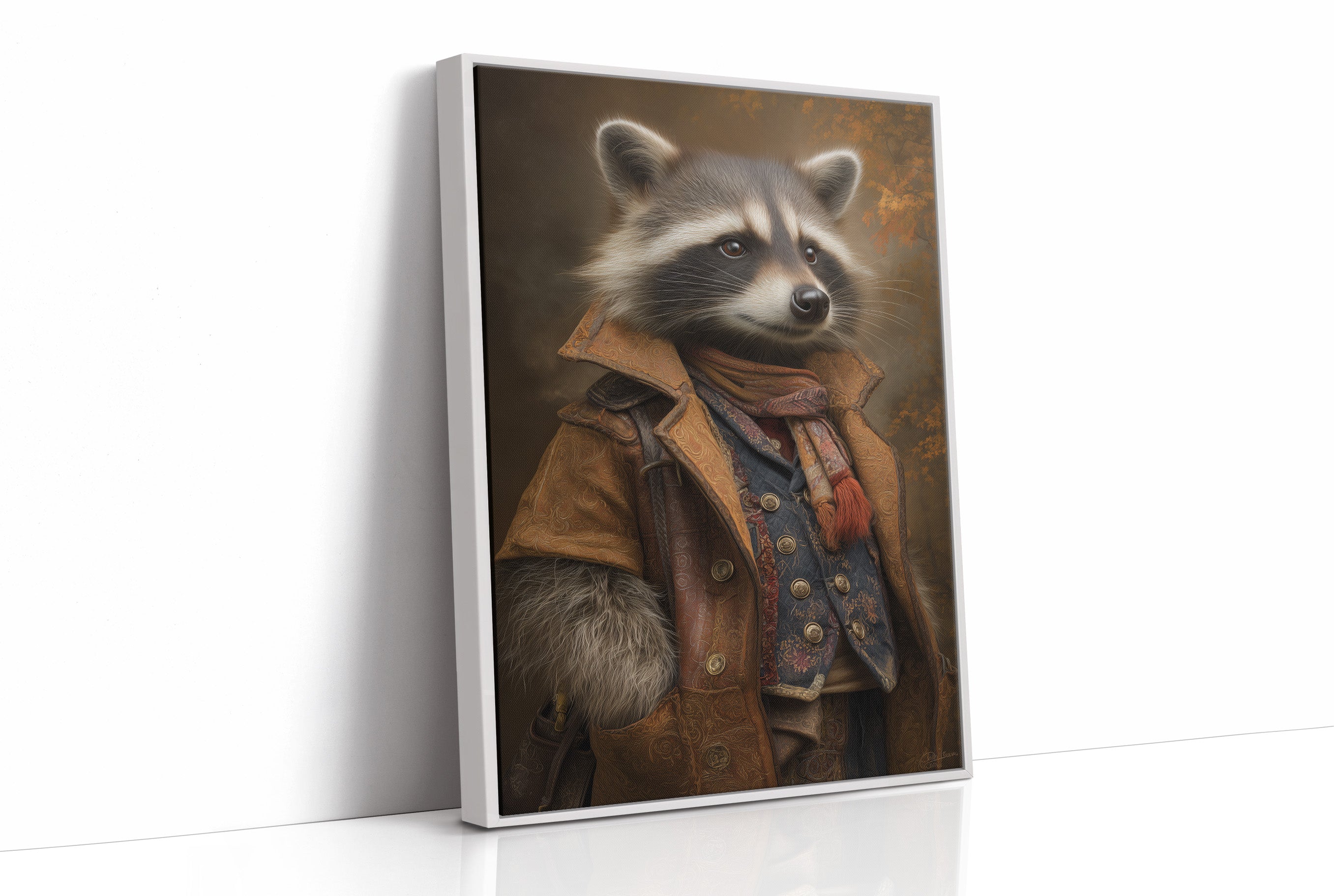 Noble Raccoon In Vintage Attire