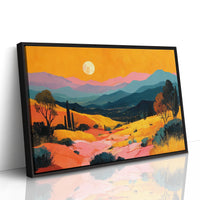 Valley Lights Beneath Moonlit Saguaros