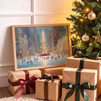 Winter Skaters Circle Manhattan's Heart