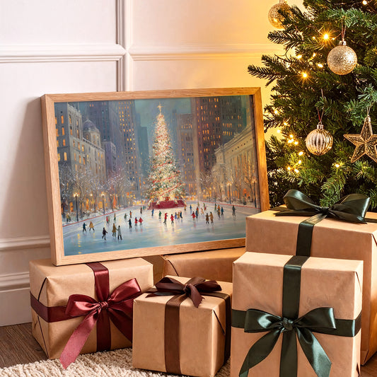 Winter Skaters Circle Manhattan's Heart