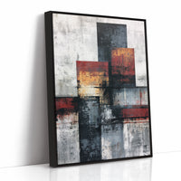 Rust and Concrete — Industrial Color Block Abstract