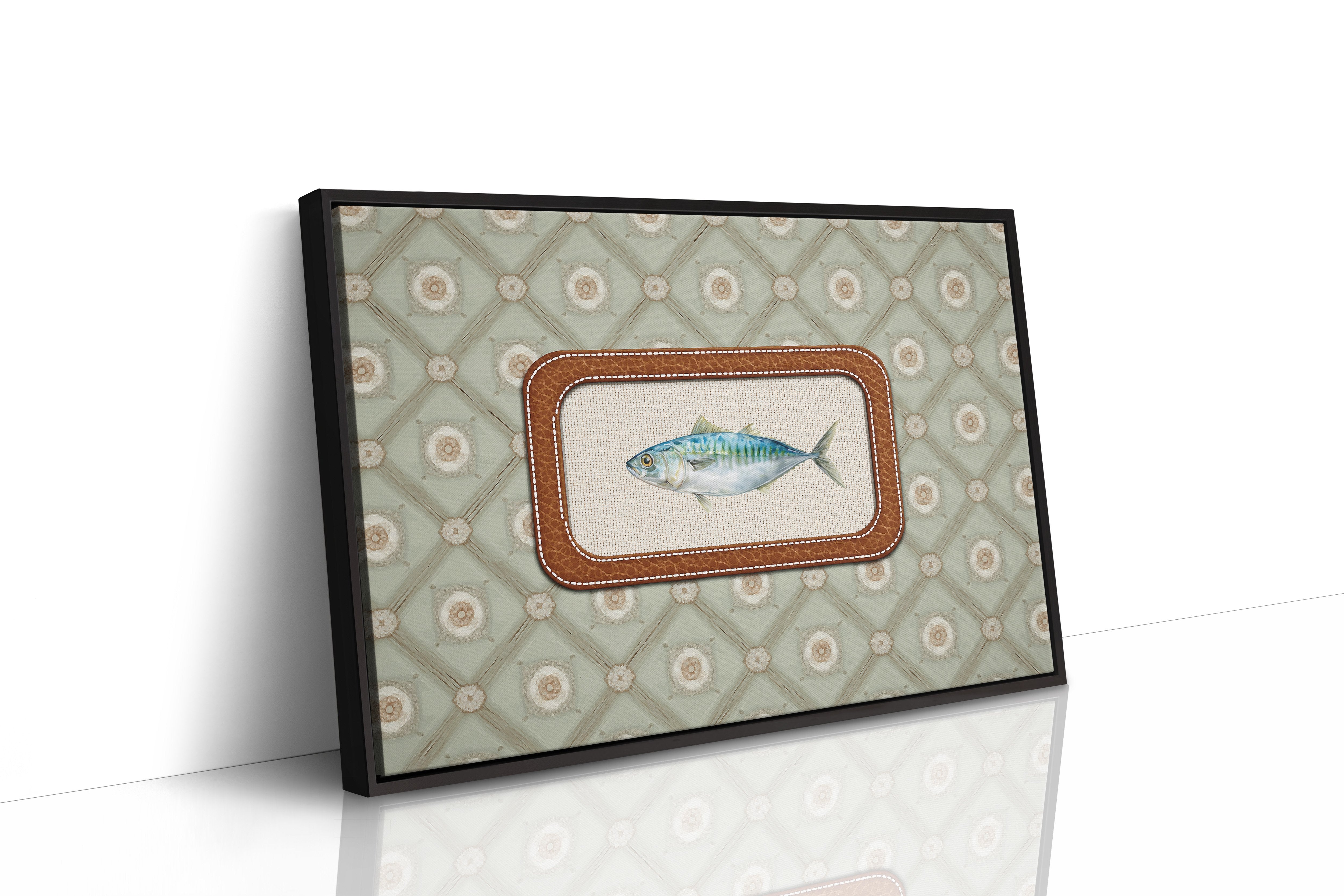 Coastal Memory In Leather Frame