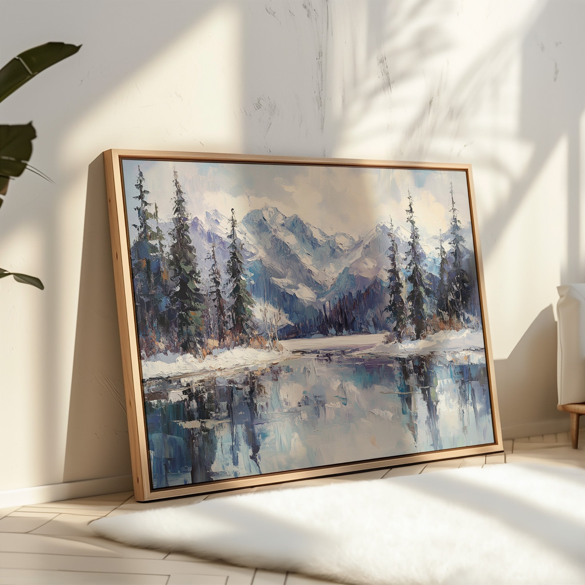 Alpine Lake Mirrors Winter's Grace