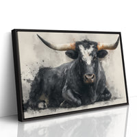 Black Bulls Rest Under Texas Stars