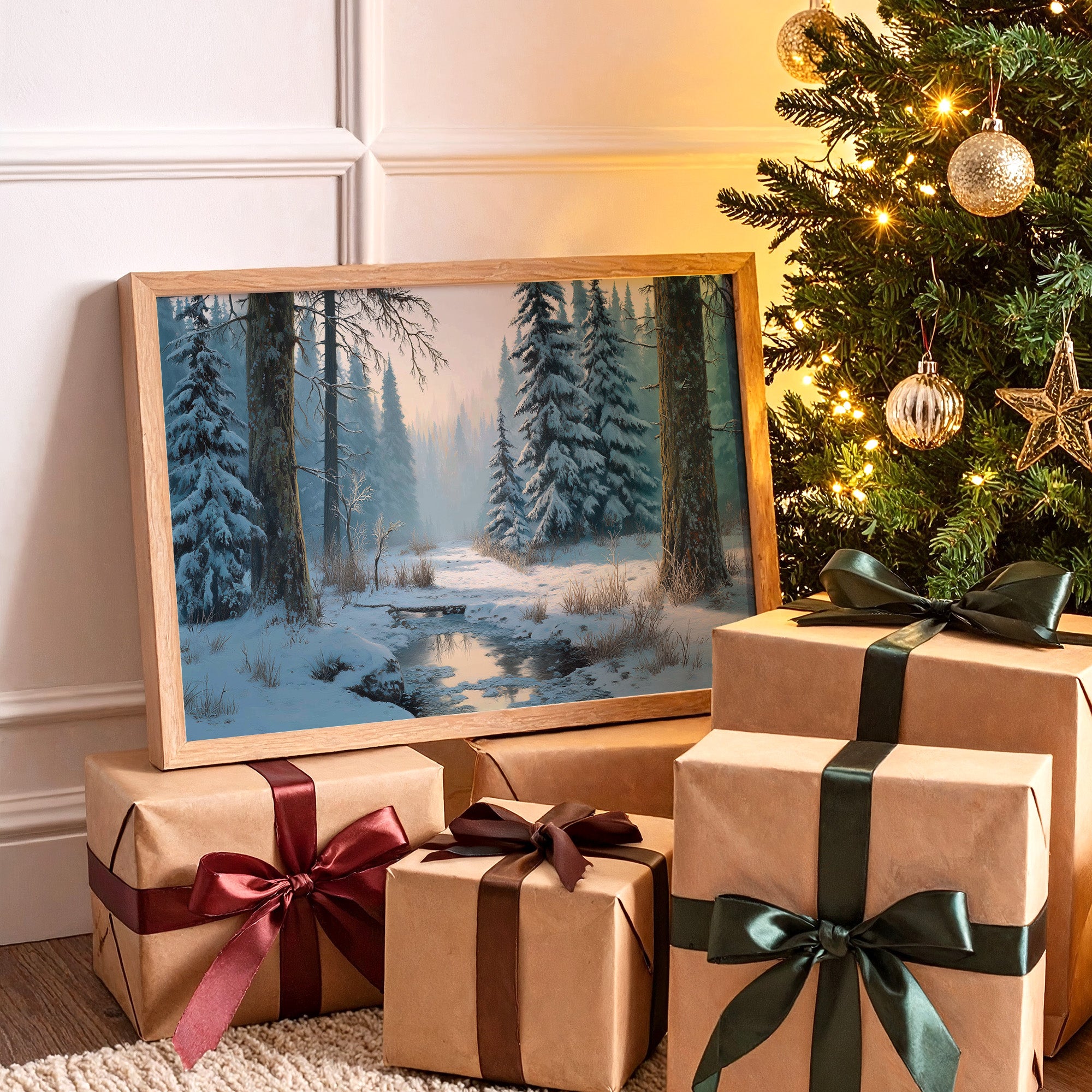 Snow Pines Guard Winter's Stream