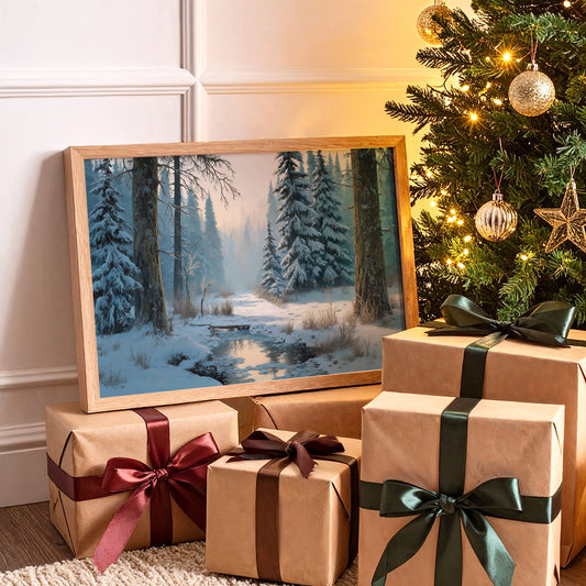 Snow Pines Guard Winter's Stream