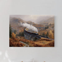 Highland Steam Crosses Ancient Stone
