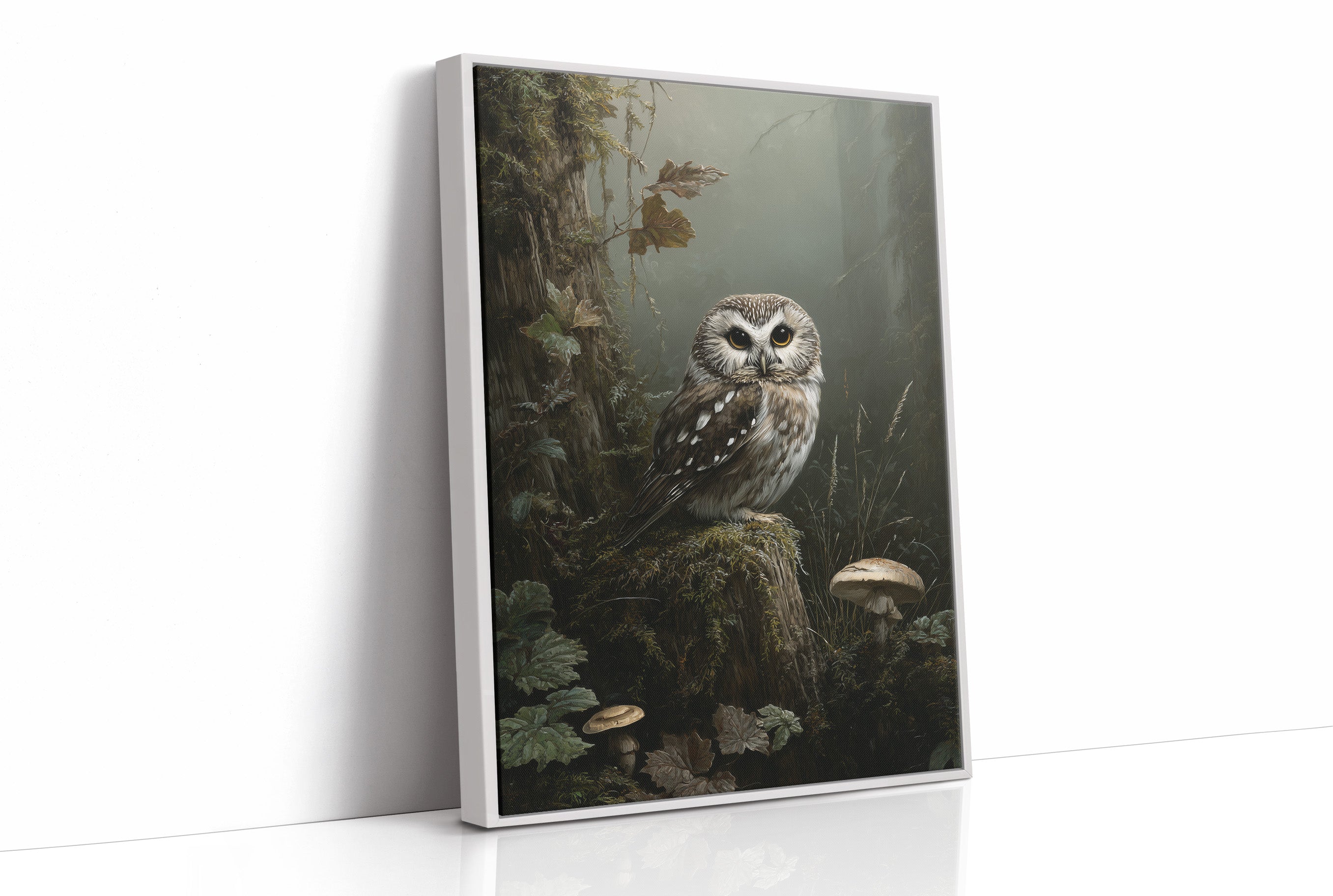 Woodland Sage On Misty Perch