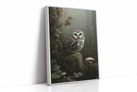 Woodland Sage On Misty Perch