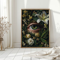 Gaze Beneath the Floral Veil