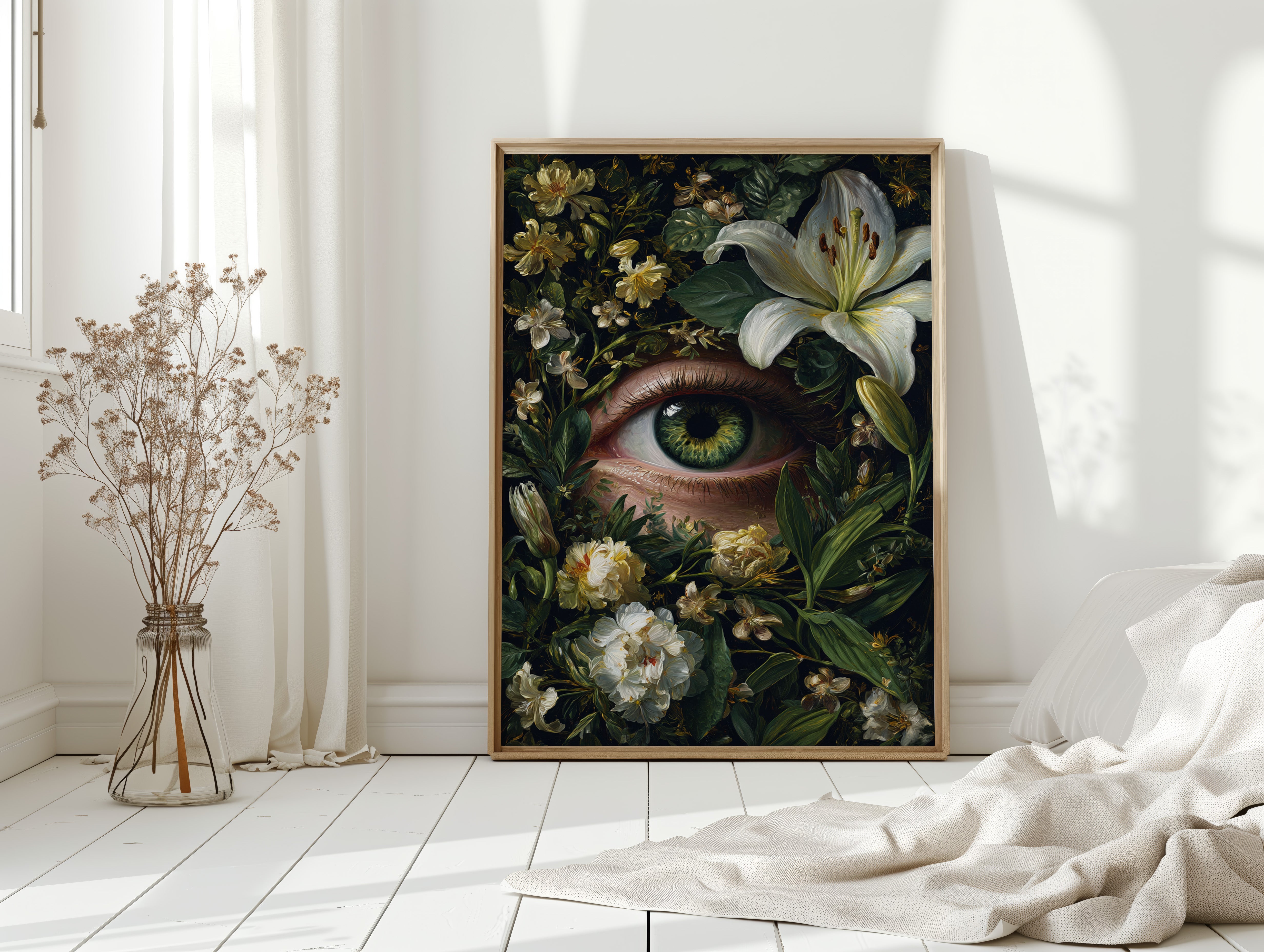 Gaze Beneath the Floral Veil