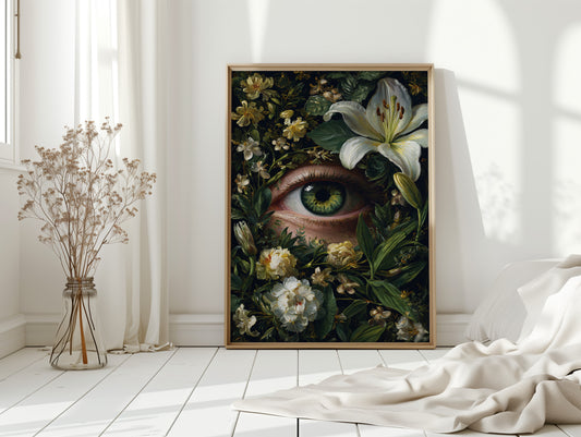 Gaze Beneath the Floral Veil
