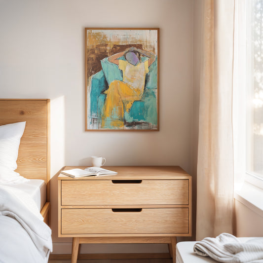 Sunlit Moments In Turquoise Room
