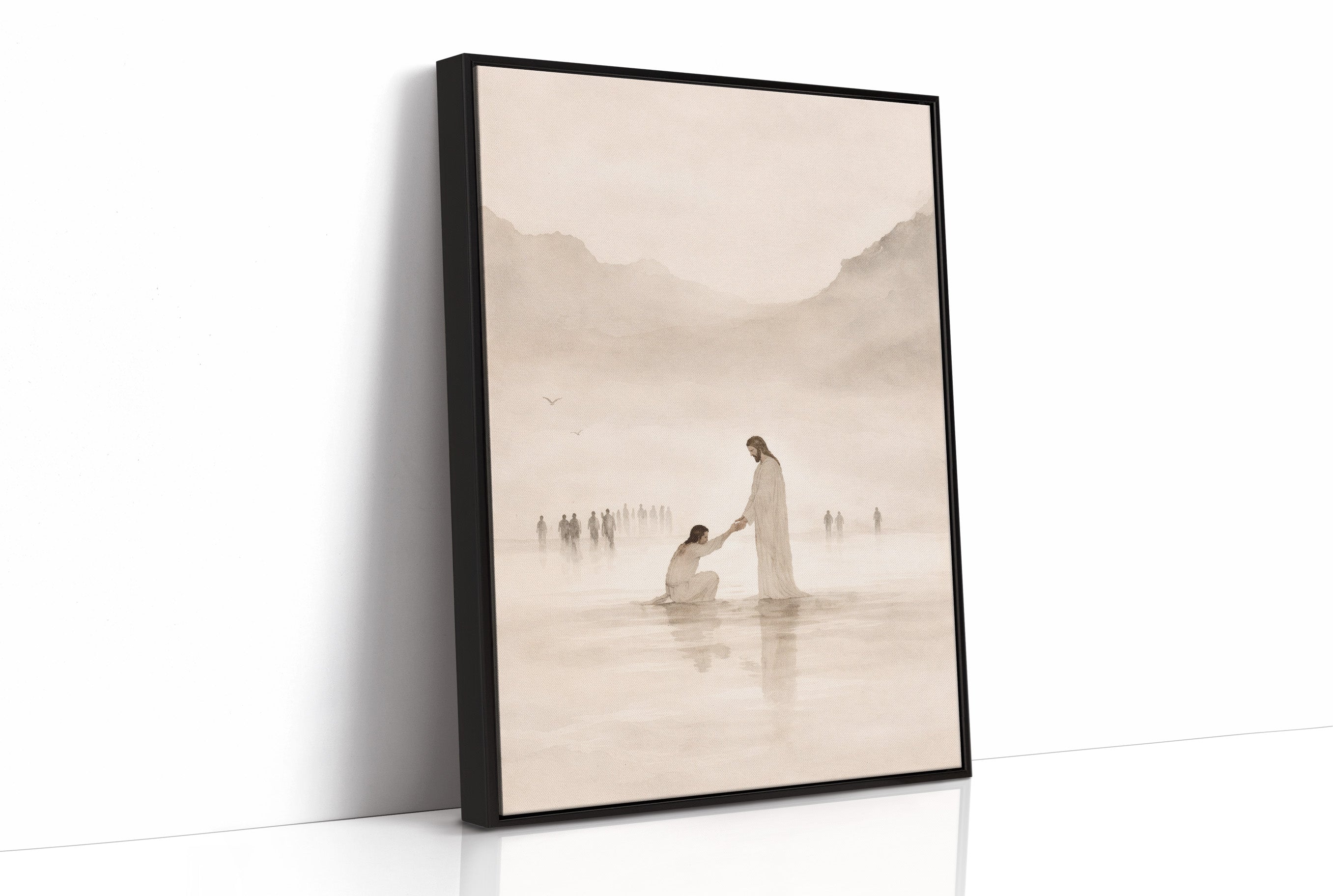Divine Mercy Amidst Ethereal Waters