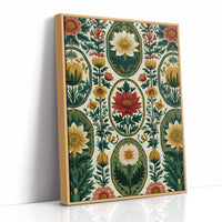 Cameo Blooms on Linen Field