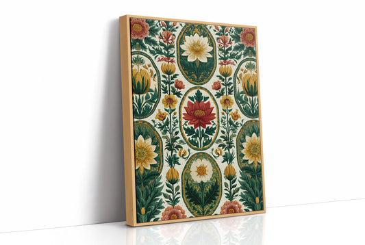 Cameo Blooms on Linen Field