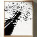Bubbles Dance Their Midnight Toast