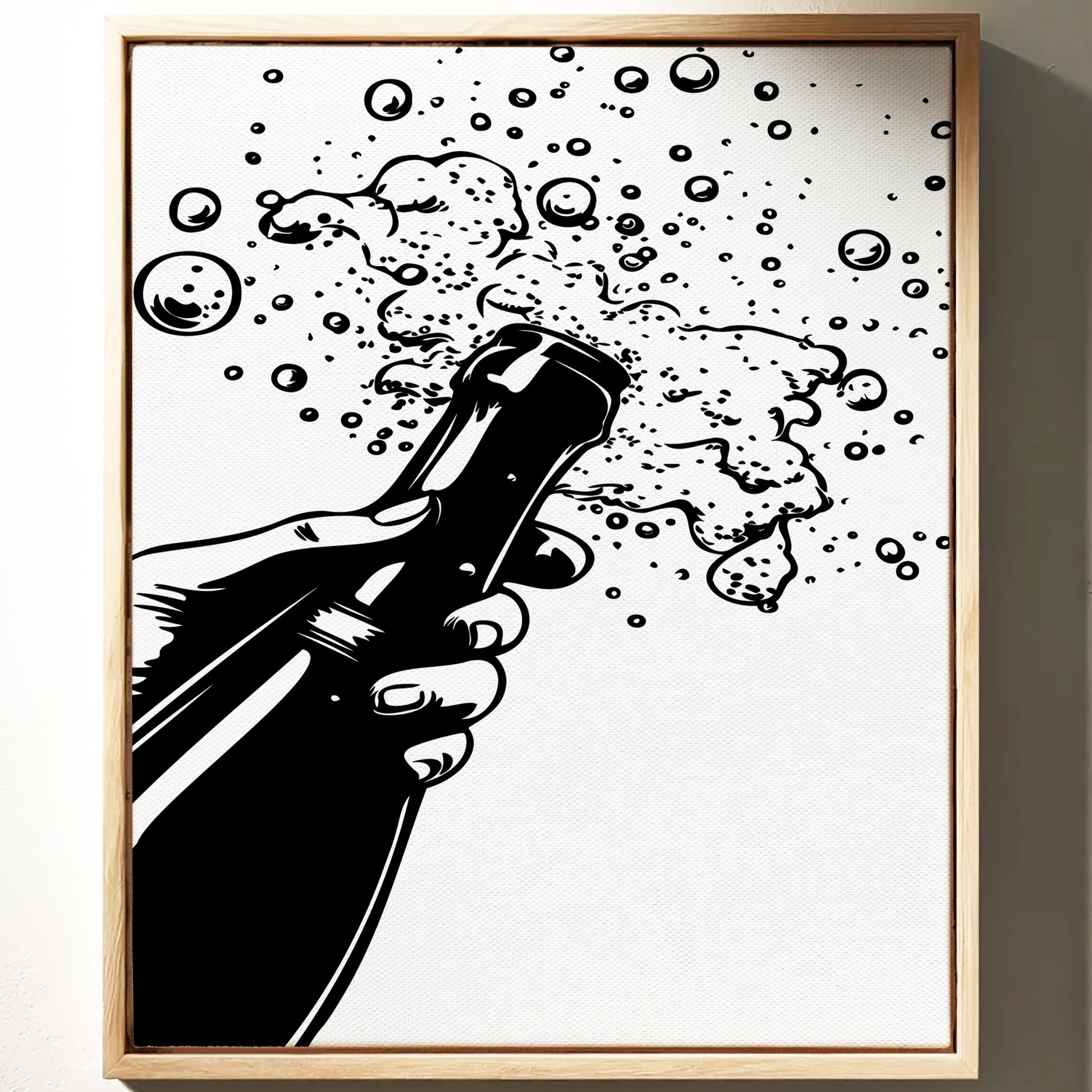 Bubbles Dance Their Midnight Toast