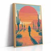 Long Shadows at Sundown: Desert Wanderer