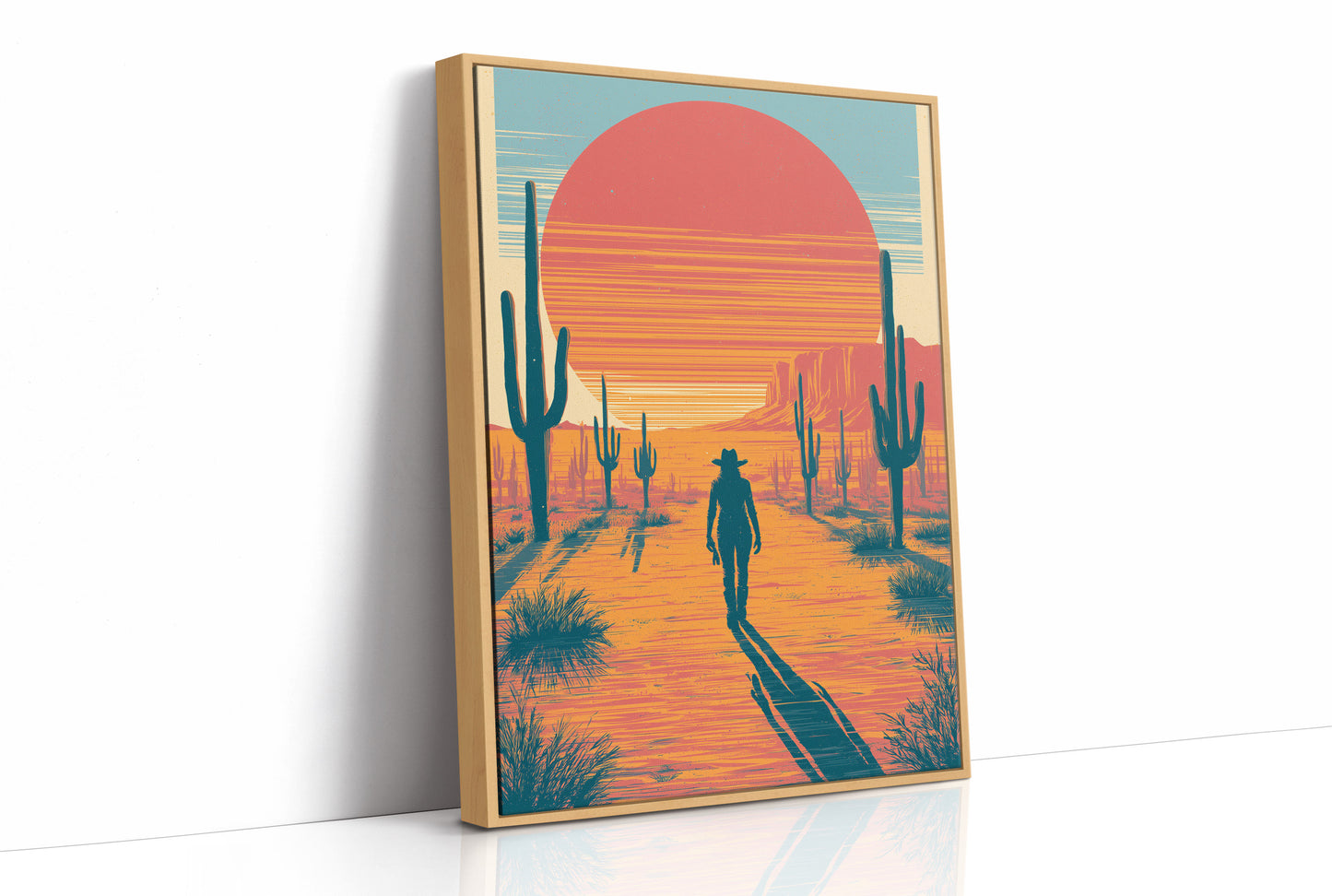 Long Shadows at Sundown: Desert Wanderer