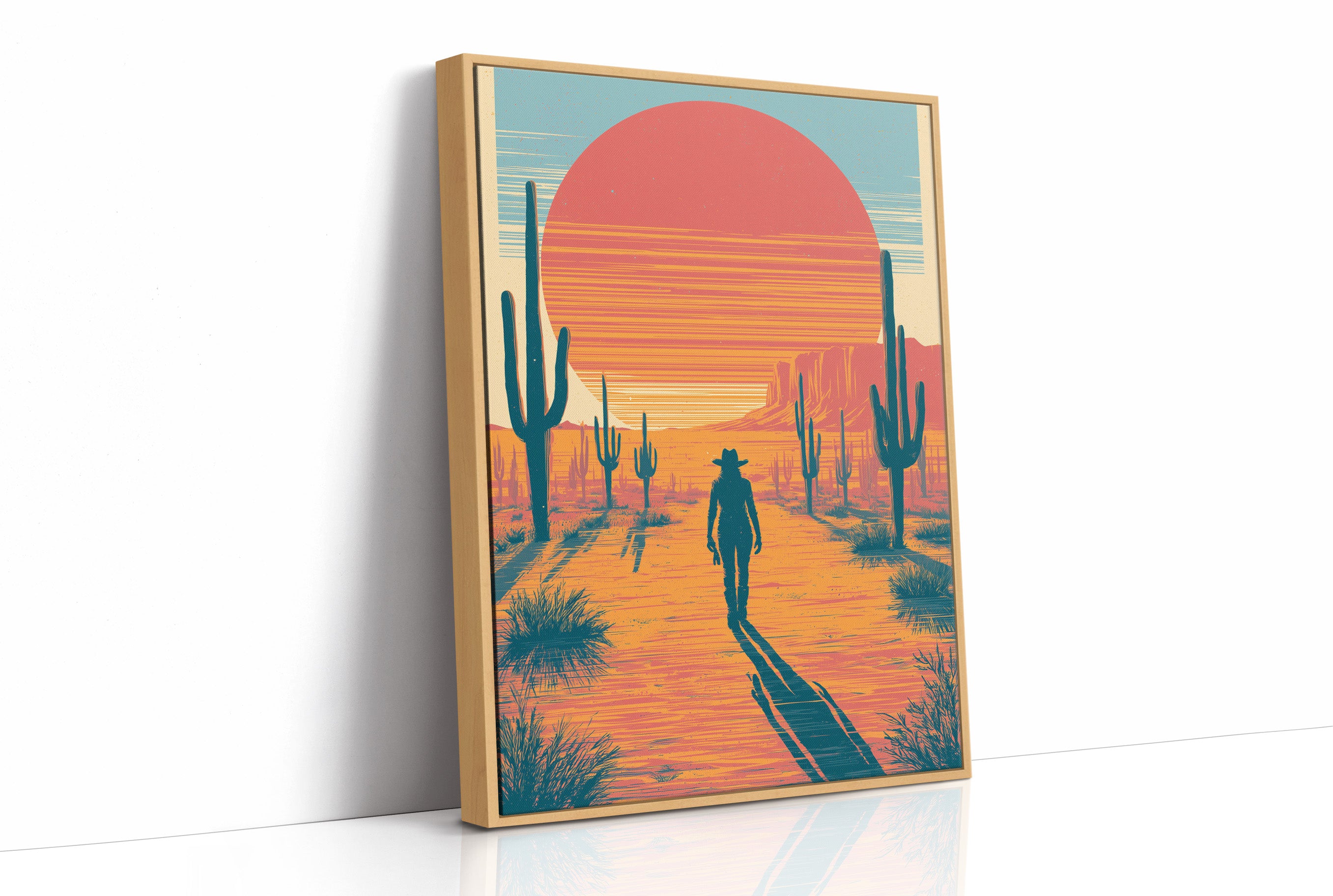 Long Shadows at Sundown: Desert Wanderer
