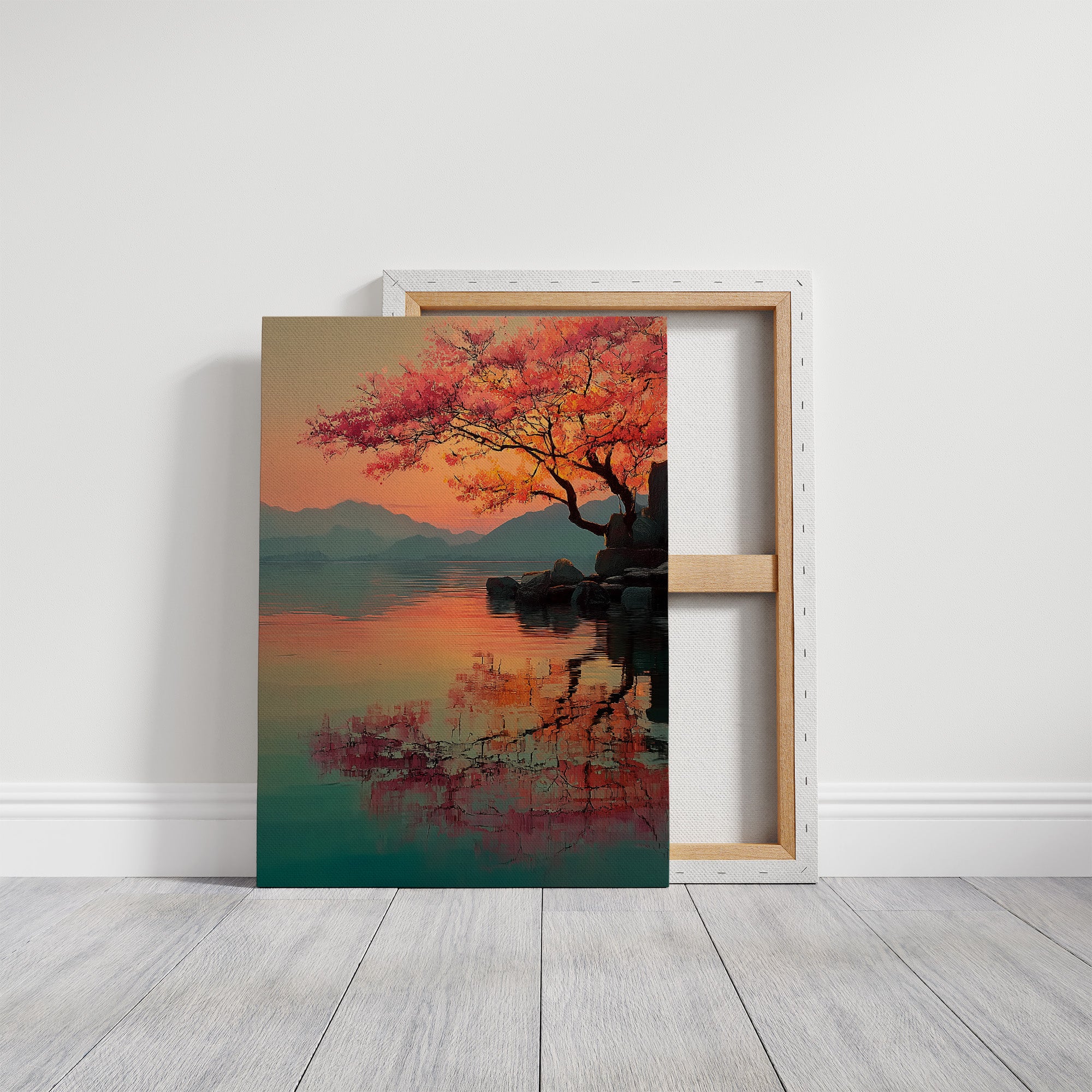 Coral Blossoms Meet Mountain Lake